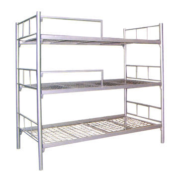 Three-layer Bed, Measures 190 x 90 x 230cm, Used as Dormitory Bed