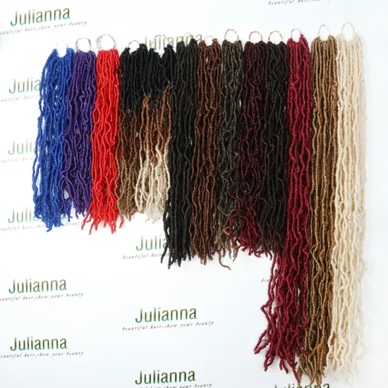 Julianna Hair 18 24 36 Inch Soft Locs New Loc Crochet Braids Black Sexy Red Synthetic Ombre Faux Extension Goddess Soft Locs