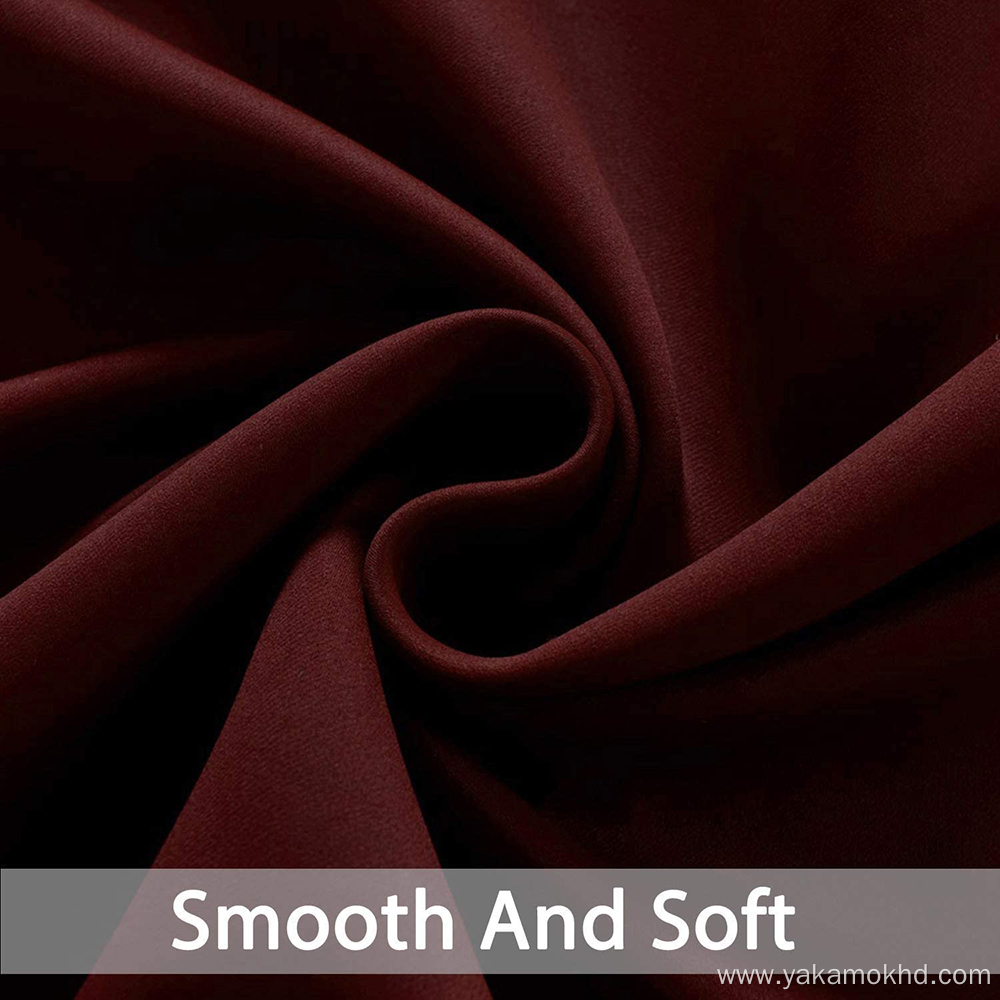 Burgundy Red Blackout Curtains 84 Inch Long