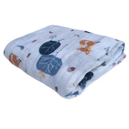 Organic Cotton Printed Muslin Baby Blankets Baby Products