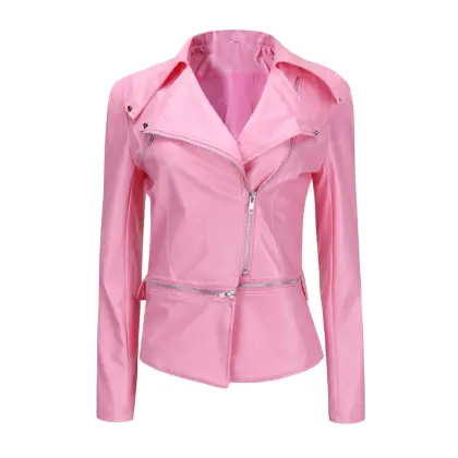 Women Motorcycle Leather Jacket
