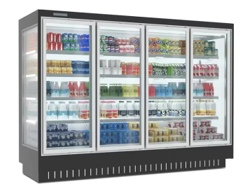 12ft Remote Closed Glass Door Multideck Chiller Refrigerator for Supermarkets