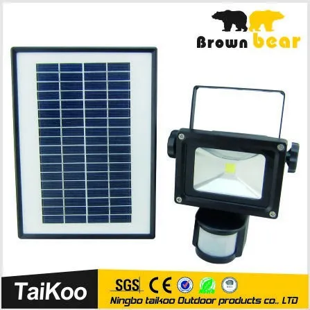10w/20w solar sensor rechargeable led spotlight
