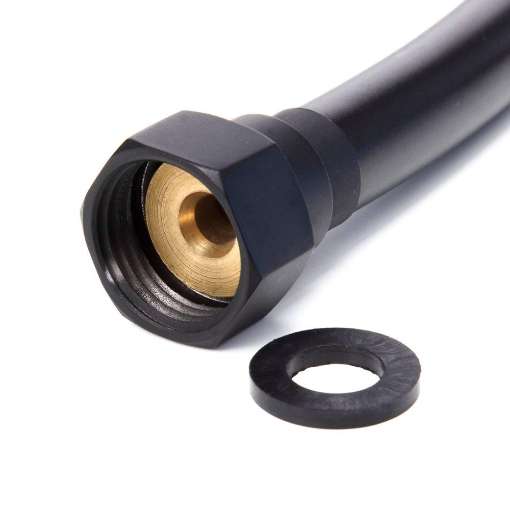 Bathroom accessories black pvc shower hose