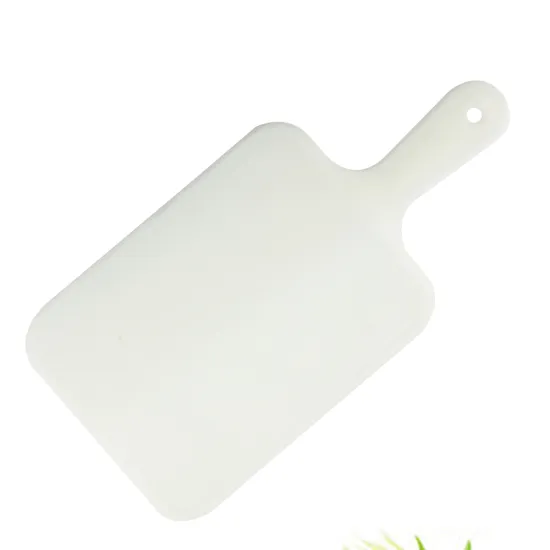 Plastic cutting board with handle
