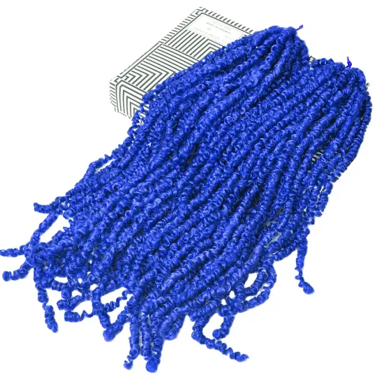 Wholesale 18'' Solid Color Spring Twist Locs For Dreadlocks Spring Twist Synthetic Braiding Hair Extensions Crochet Hair Braids