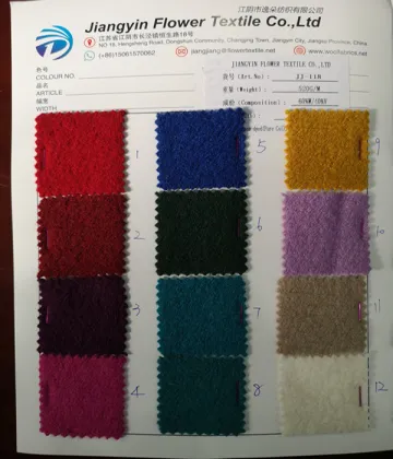 Wool viscose boiled wool fabric for solid colours