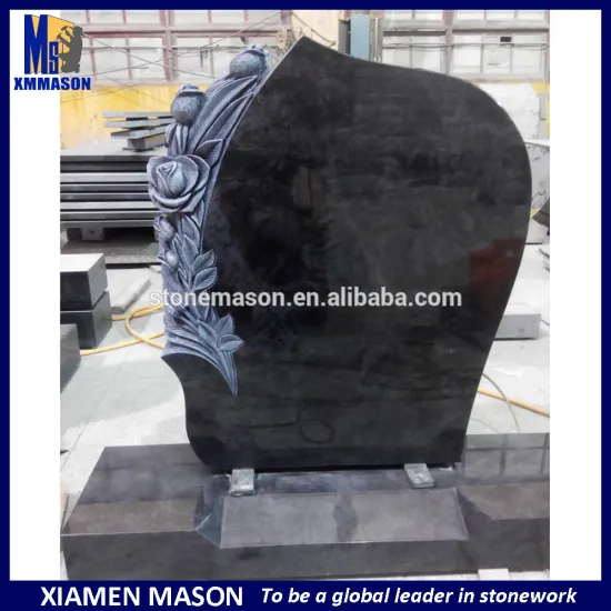 Design hand carved rose granite headstones for american style monuments