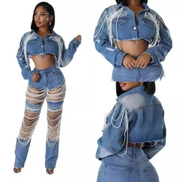 Λεπτομέρειες μόδας Crop Coat Plus μέγεθος