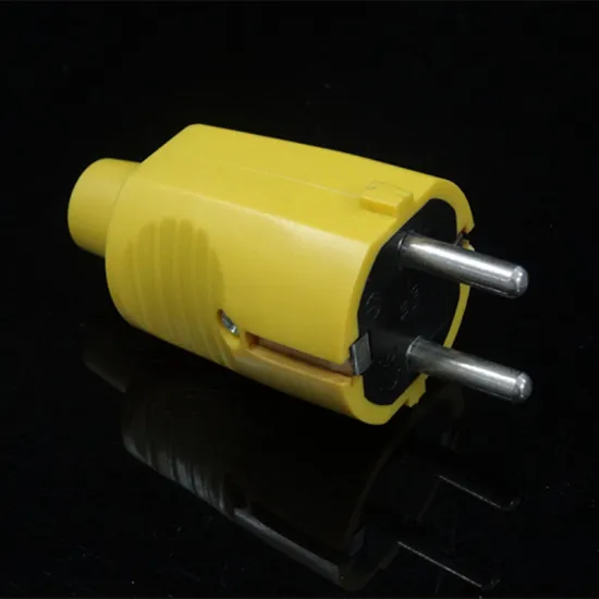 Yellow Color Industrial 2 Pin Round Pin European Waterproof Plug