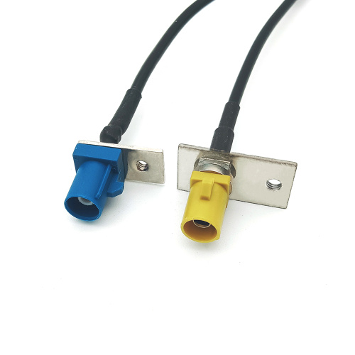Automotive Fakra Flange Panel Mount Male Plug Connector