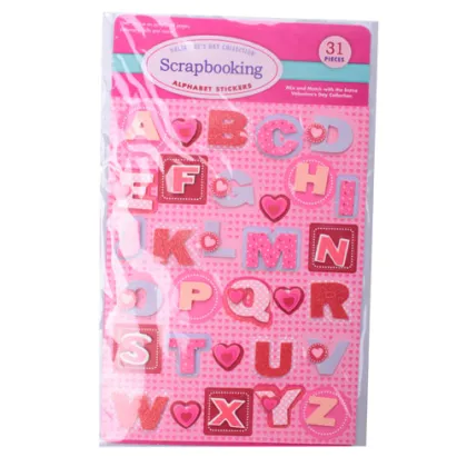 3D Alphabet Sticker Pink