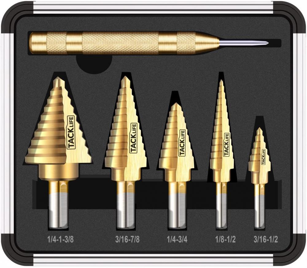 HSS Step Drill Bit Set with Aluminum Case