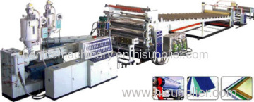 Barisan pengeluaran Extruding pe dan Pp plastik tebal plat (menyerpih)