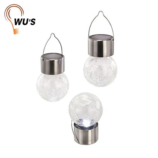 Popular for the market 2V 30mA solar crackle glass ball led light Holiday decoration light Solar jar LED jam jar lights