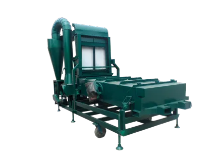 Mini wheat cleaning machine with wheat huller