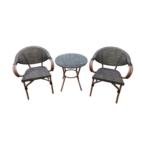 Juego de muebles de patio moderno con ratán PE