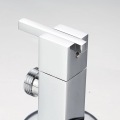 Silver stainless steel angle valve for bathroom