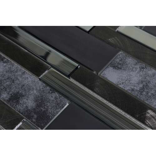 Black texture luxury glass art mosaic