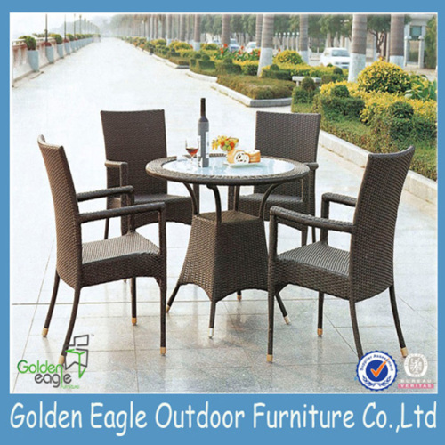 PE Rattan& Aluminum Outdoor Table and Chairs