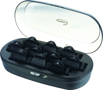 Title: "Professional Beauty Salon Hair Curling Iron Set: In-Stock rollers for Natural Hair with Ceramic Hot Rollers and Bonus Super Clips