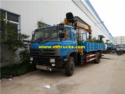 XCMG 4X2 10ton lori lililowekwa kwenye cranes