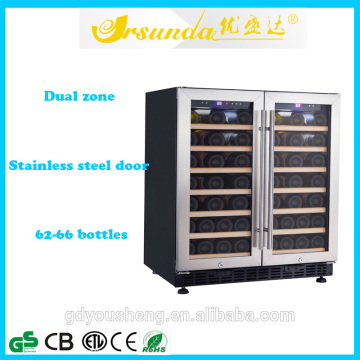 dual door side by side cooler kitchen appliances air cooling refrigerator wine chiller