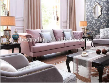 2015 home antique furniture high quality french furniture style fabric sofa