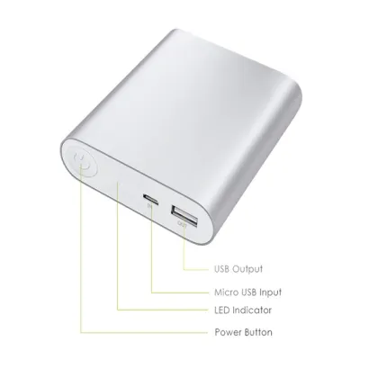 PQ100 models QC 2.0 power bank 10000mAh battery on alli baba com