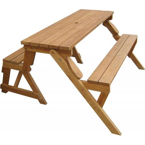 Garden Interchangeable Wooden Picnic Table