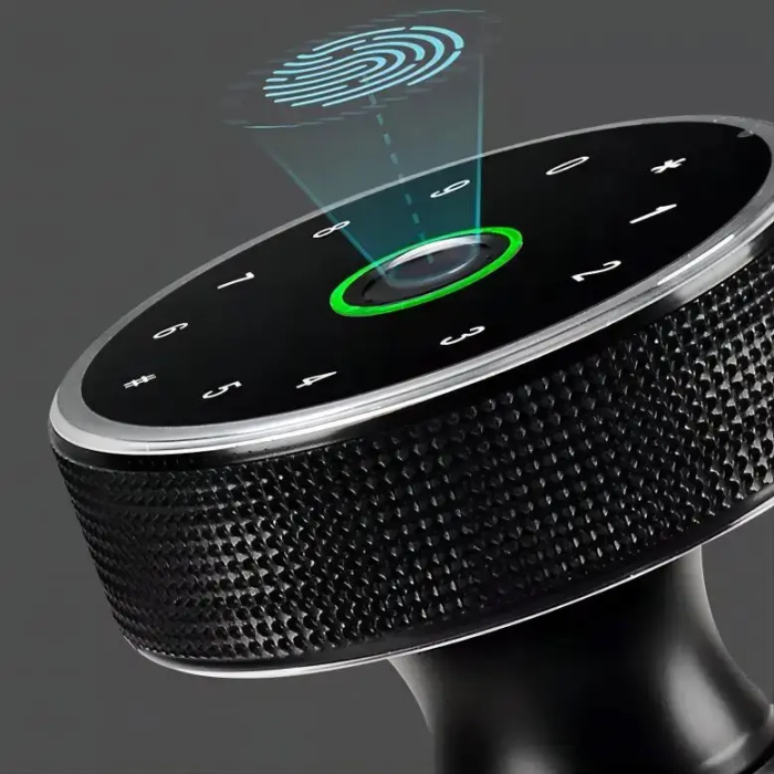 Интеллектуальная черная ручка отпечатков пальцев с отпечатками