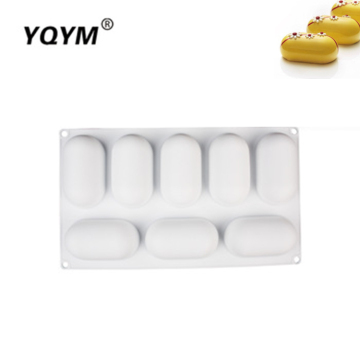 8-Cavity Oval DIY Yellow Man Cake Mold - French Mousse Pastry Silicone Cake Mold