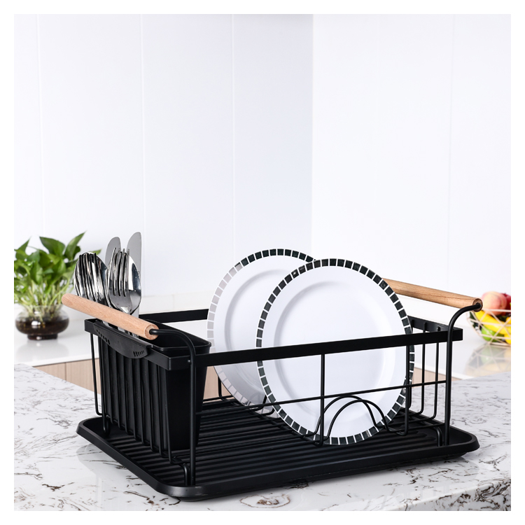 single tier powder coating dish rack in matt