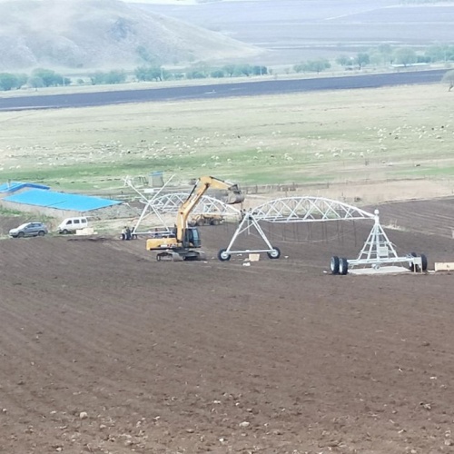 Hot Dip Galvanization Towable Pivot Irrigation For Sale