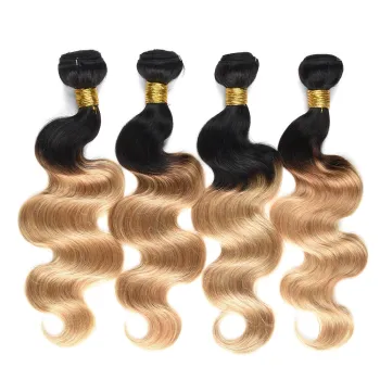 Raw ombre Hair,Virgin Human Hair Body wave Hair,1b/27 # Hair Weave