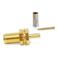 Conector coaxial de crimpagem fêmea RP SMA