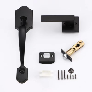 American Classical Black Grip Handle Lock for Outdoor Front Doors