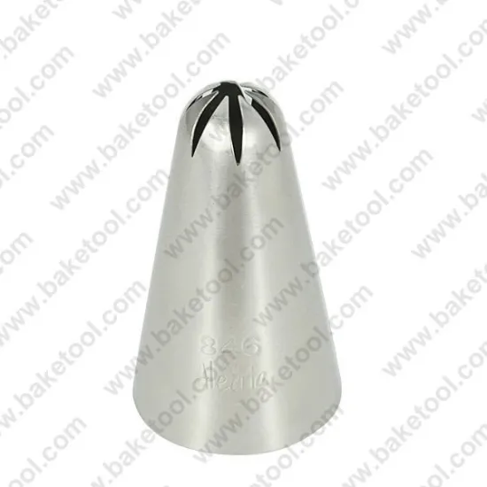 Stainless steel cake decorating nozzles,16MM large closed star pastry nozzles
