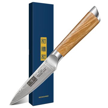 HOSHANHO Professional Damascus Steel Paring Knife - 3.75 Inch Small Fruit Knife