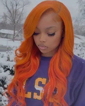 #350 color wig Pre plucked Human Hair Lace Front Wigs Ginger Orange 13x4 13x6 Lace Frontal Curly Lace Frontal Wigs 180% density