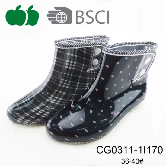 Ladies Fashion Fancy Custom Logo Rain Boots