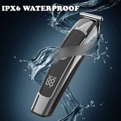 Waterproof Men's Cordless Electric Beard and Mustache Trimmer