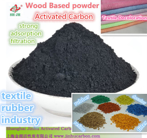 Activated carbon powder for fabric textile plant decoloration