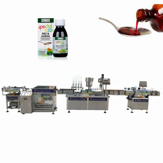 Automatic Bottle Filling, Capping, and Labeling Machine for 100ml and 150ml Cough Syrup