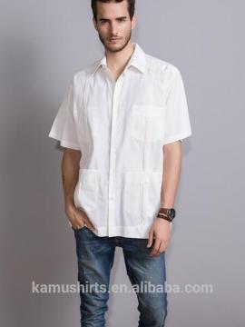 White Linen Guayabera Shirts For Man Shirts