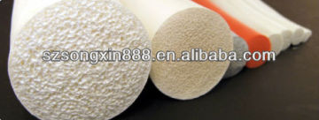 White and brick color silicone sponge solid cord