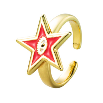 Unique Minimalist Star Open Rings for Girls and Women