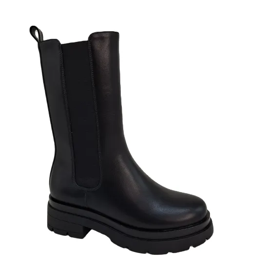 Hot Sale Quality Trendy TPR Leather Ankle Combat Boots for Women