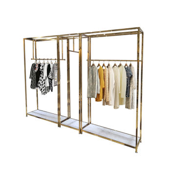 Boutique -Bekleidungsgeschäft Metall Gold Dress Kleidung Display Rack