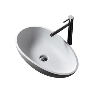 モダンな楕円形の人工石のバスルームシンク - 高品質の高級ホテルトイレのデザイン